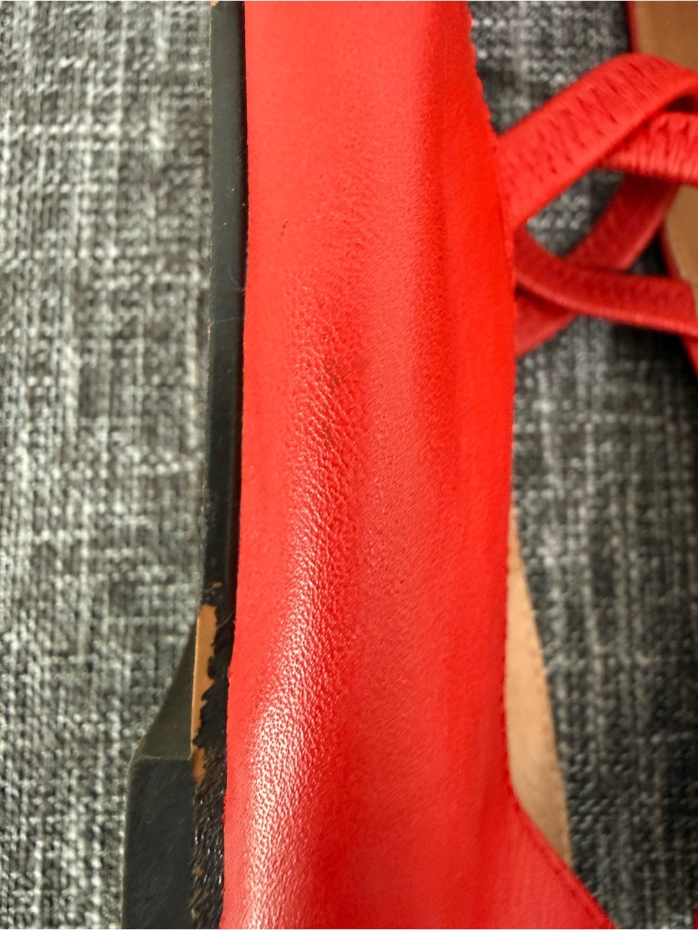 Madewell The Greta Ballet Flat Kilt Red Leather Mary Jane Square Toe Size 6.5 - Picture 7 of 11